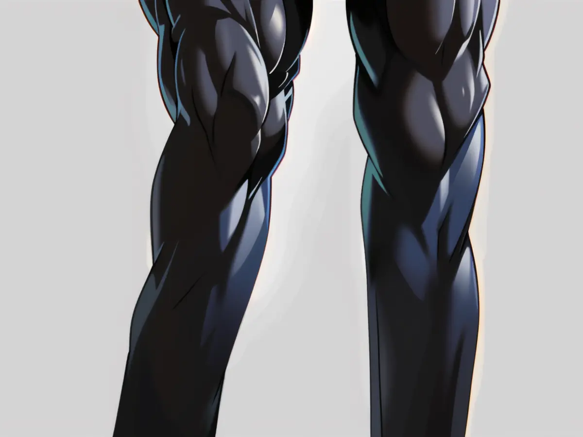 Democratic senator accused of sexual misconduct denies allegations against him in heated press conference Stylish model donning high-waisted black artificial leather trousers and strappy heels, exuding a contemporary and trendy aesthetic.